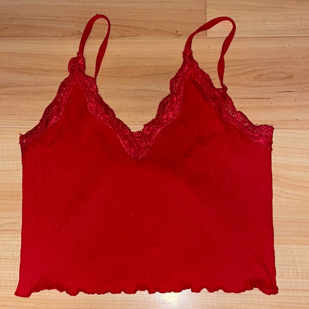 Red Lace Tank Top